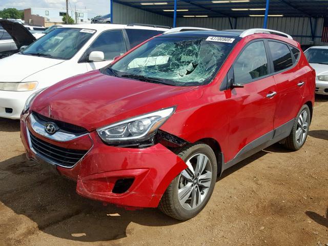 KM8JUCAG2FU987123 - 2015 HYUNDAI TUCSON LIM RED photo 2