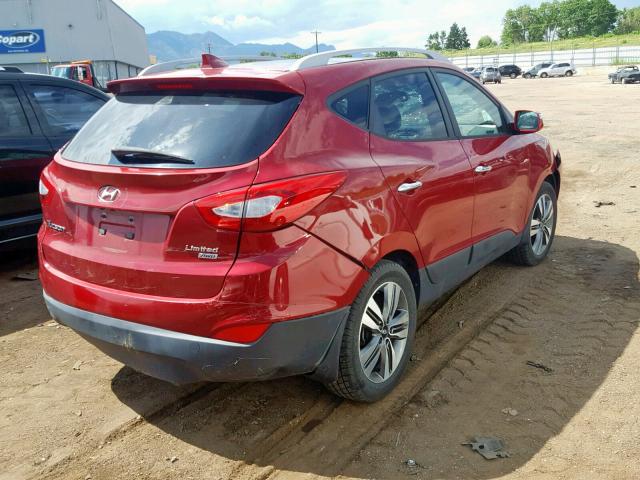 KM8JUCAG2FU987123 - 2015 HYUNDAI TUCSON LIM RED photo 4