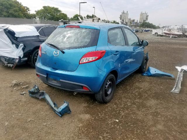 JM1DE1KY1C0144690 - 2012 MAZDA MAZDA2 BLUE photo 4