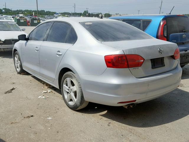 3VWLL7AJ6DM413187 - 2013 VOLKSWAGEN JETTA TDI SILVER photo 3