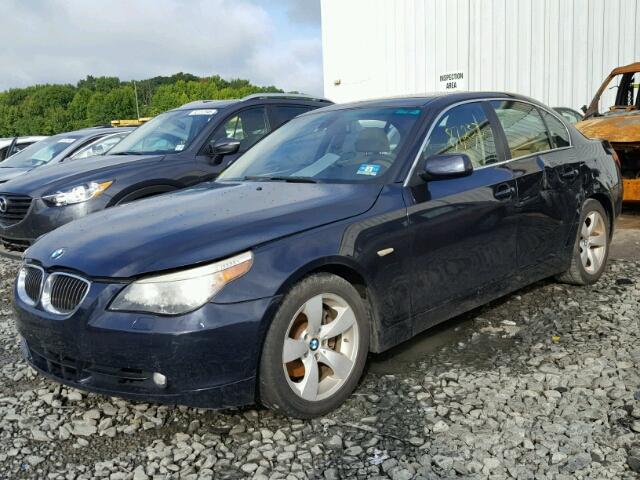 WBANE53537CW62852 - 2007 BMW 525 I BLUE photo 2