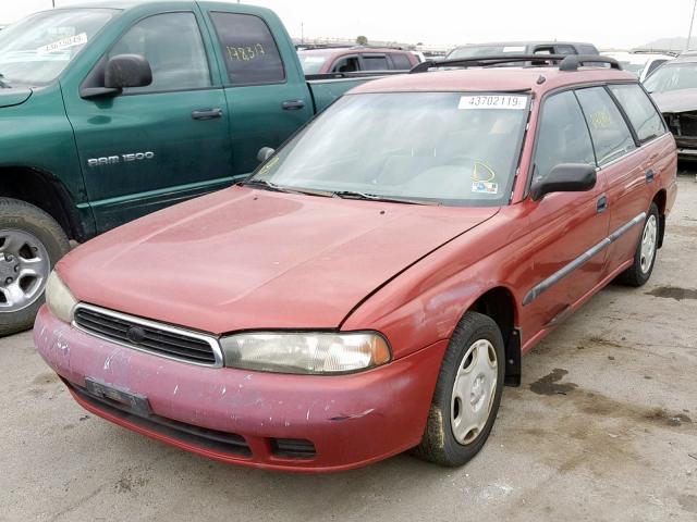 4S3BK4254T6308129 - 1996 SUBARU LEGACY BRI RED photo 2