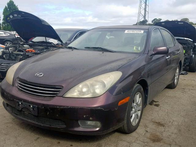 JTHBF30G730120063 - 2003 LEXUS ES 300 BURGUNDY photo 2