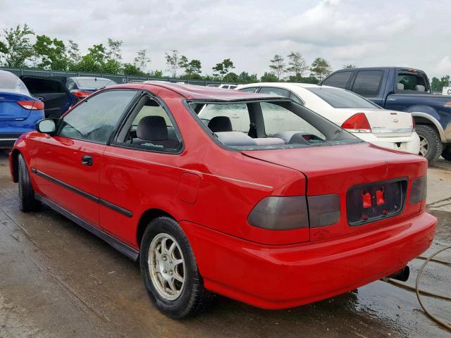 1HGEJ7228VL121523 - 1997 HONDA CIVIC HX RED photo 3