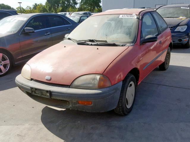 2C1MR2263S6730366 - 1995 GEO METRO BASE RED photo 2