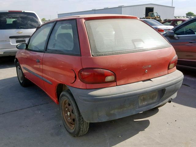 2C1MR2263S6730366 - 1995 GEO METRO BASE RED photo 3