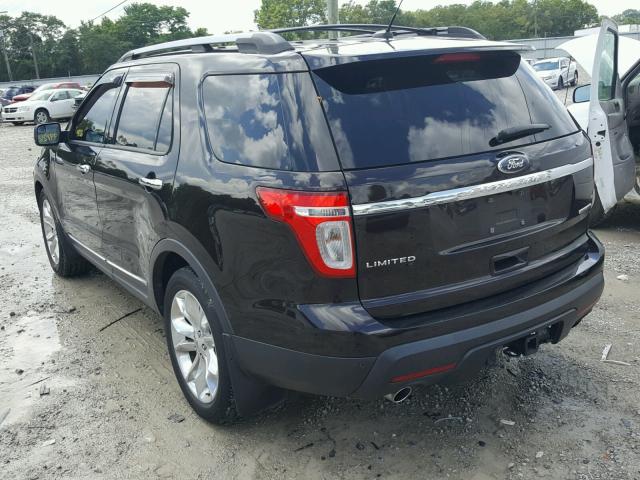 1FM5K7F88DGB88717 - 2013 FORD EXPLORER L BURGUNDY photo 3