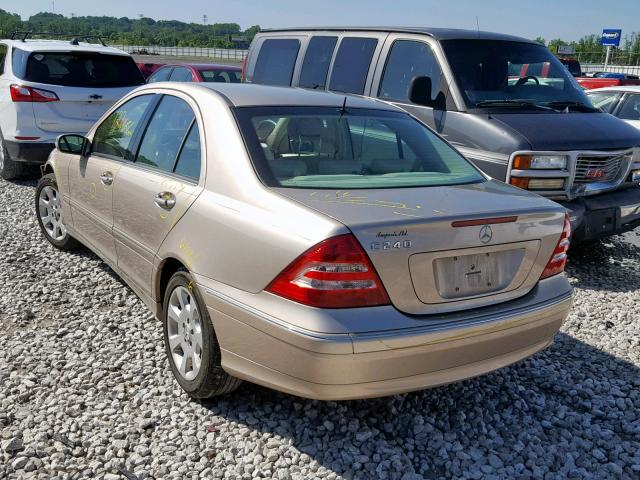 WDBRF61J65A688604 - 2005 MERCEDES-BENZ C 240 GOLD photo 3