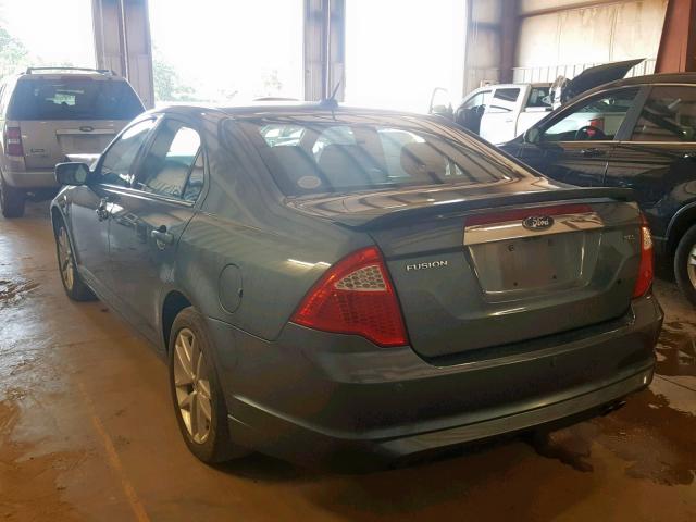 3FAHP0JA9CR272868 - 2012 FORD FUSION SEL BLUE photo 3