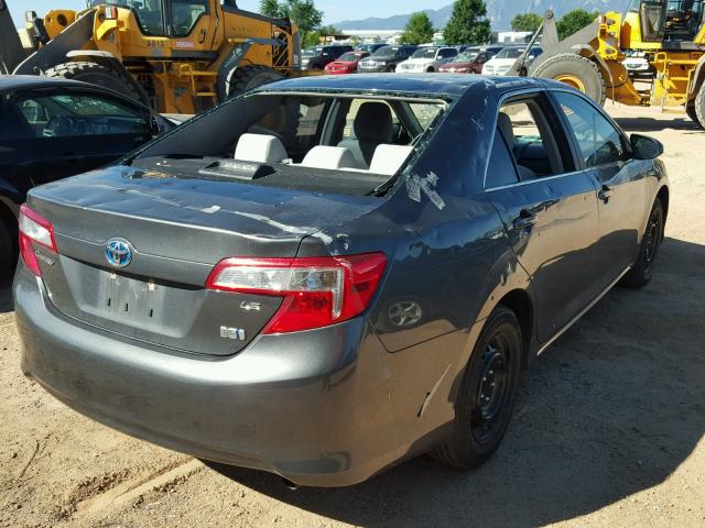 4T1BD1FKXCU004111 - 2012 TOYOTA CAMRY HYBR GRAY photo 4