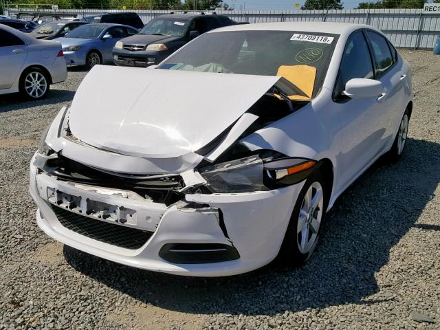 1C3CDFBB9GD668020 - 2016 DODGE DART SXT WHITE photo 2