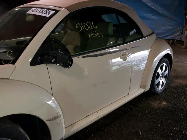 3VWRF31Y56M322051 - 2006 VOLKSWAGEN NEW BEETLE კრემისფერი ფოტო 9