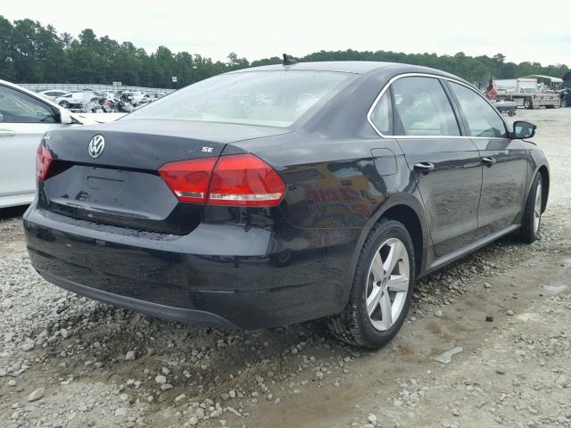 1VWBH7A39DC034314 - 2013 VOLKSWAGEN PASSAT SE BLACK photo 4