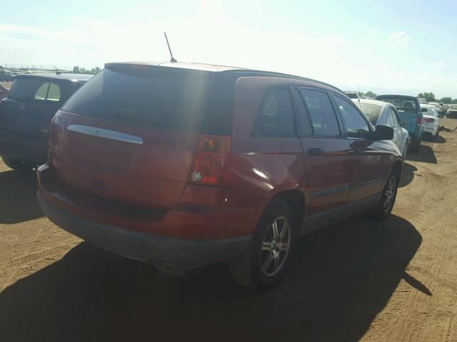 2A8GM48L48R658794 - 2008 CHRYSLER PACIFICA L წითელი ფოტო 4