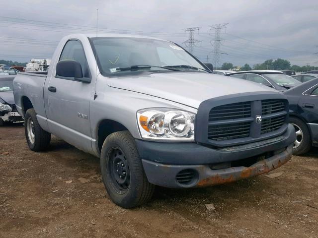 1D7HA16KX8J161241 - 2008 DODGE RAM 1500 S SILVER photo 1