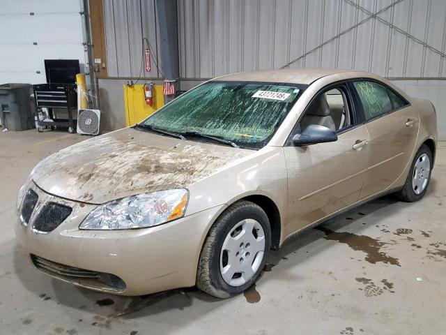 1G2ZF58B074196344 - 2007 PONTIAC G6 VALUE L GOLD photo 2