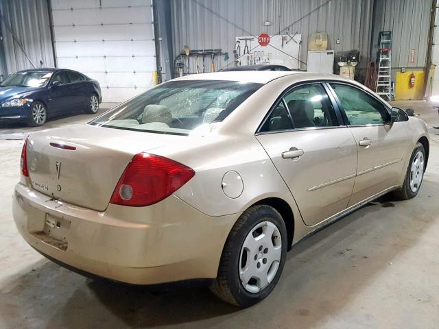 1G2ZF58B074196344 - 2007 PONTIAC G6 VALUE L GOLD photo 4