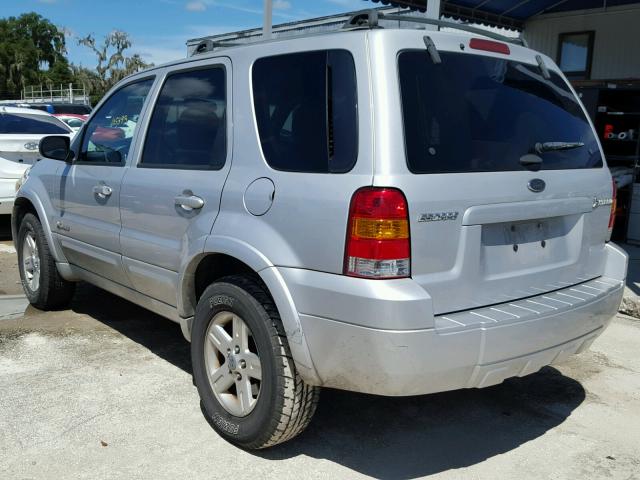 1FMYU95HX6KA30724 - 2006 FORD ESCAPE HEV SILVER photo 3