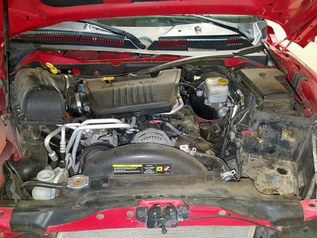 1D7HE48N98S543459 - 2008 DODGE DAKOTA QUA RED photo 7