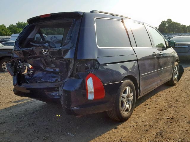 5FNRL38746B128253 - 2006 HONDA ODYSSEY EX BLUE photo 4