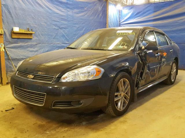 2G1WC5EM2A1172345 - 2010 CHEVROLET IMPALA LTZ BLACK photo 2