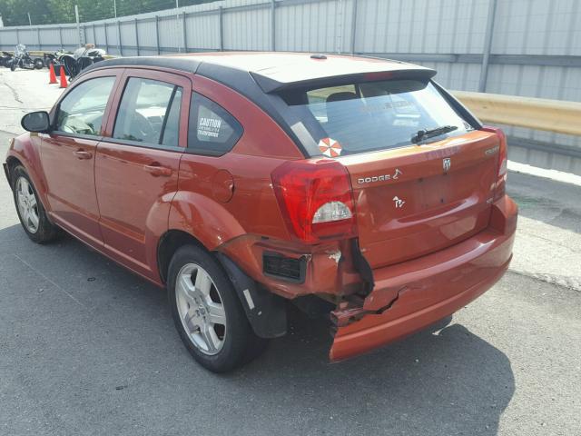 1B3HB48A89D108584 - 2009 DODGE CALIBER SX ORANGE photo 3