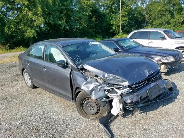 3VW2K7AJ8FM410227 - 2015 VOLKSWAGEN JETTA BASE GRAY photo 1