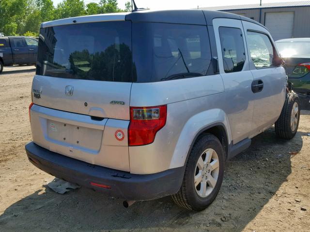 5J6YH2H73AL007933 - 2010 HONDA ELEMENT EX SILVER photo 4