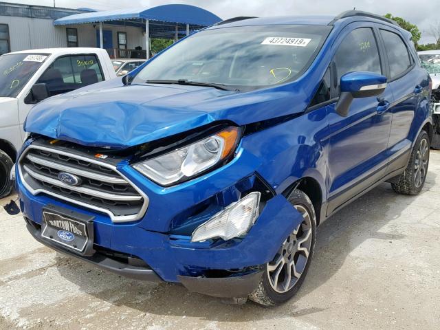 MAJ3P1TE3JC217098 - 2018 FORD ECOSPORT S BLUE photo 2