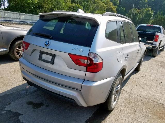 WBXPA93466WG80707 - 2006 BMW X3 3.0I SILVER photo 4