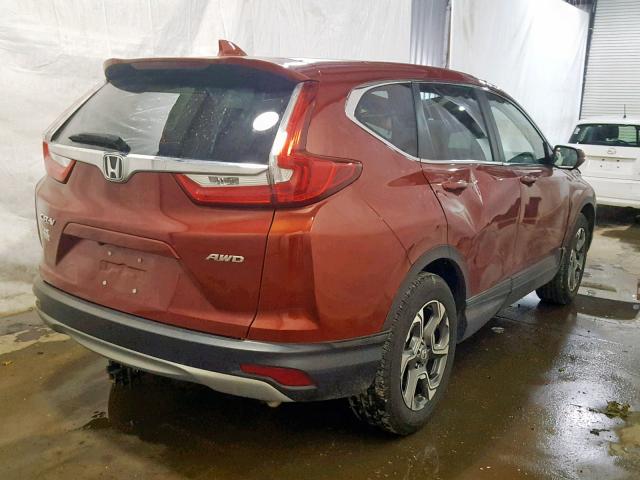 5J6RW2H85JL015065 - 2018 HONDA CR-V EXL RED photo 4