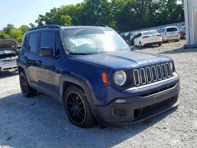 ZACCJAAB2HPF74556 - 2017 JEEP RENEGADE S BLUE photo 1