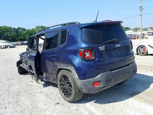 ZACCJAAB2HPF74556 - 2017 JEEP RENEGADE S BLUE photo 3