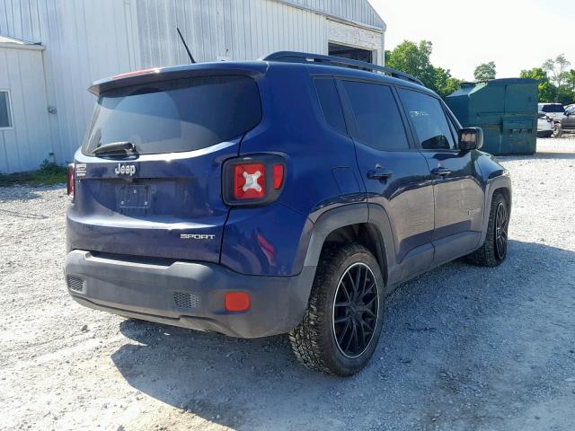 ZACCJAAB2HPF74556 - 2017 JEEP RENEGADE S BLUE photo 4