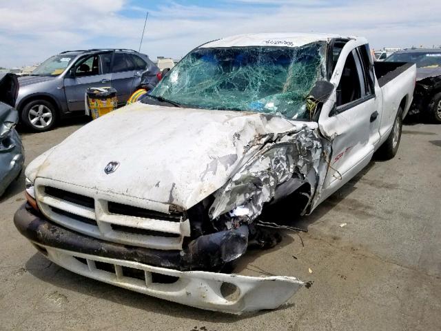 1B7GL23X9VS178902 - 1997 DODGE DAKOTA WHITE photo 2