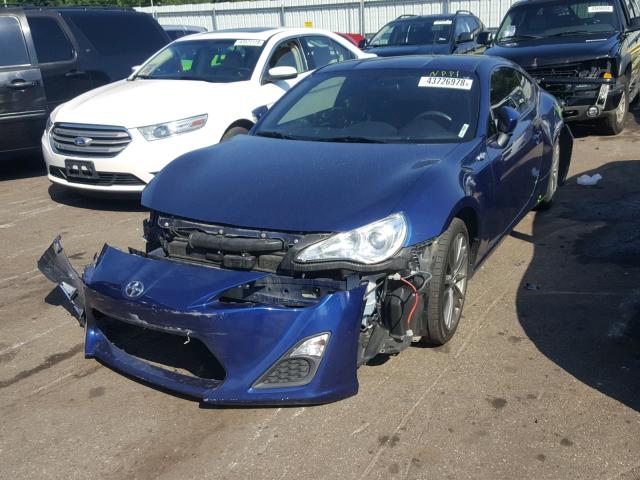 JF1ZNAA10D2725734 - 2013 TOYOTA SCION FR-S BLUE photo 2