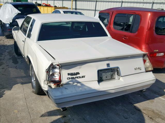 1G1GZ37H3GR163354 - 1986 CHEVROLET MONTE CARL WHITE photo 3