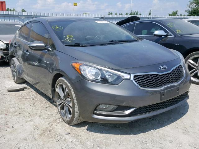 KNAFX4A85E5138772 - 2014 KIA FORTE EX GRAY photo 1