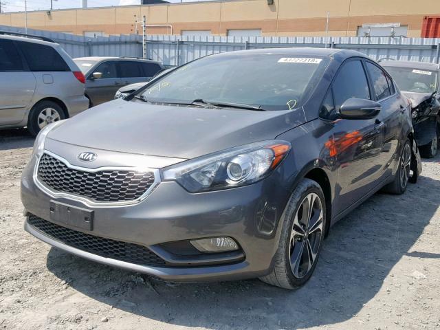 KNAFX4A85E5138772 - 2014 KIA FORTE EX GRAY photo 2