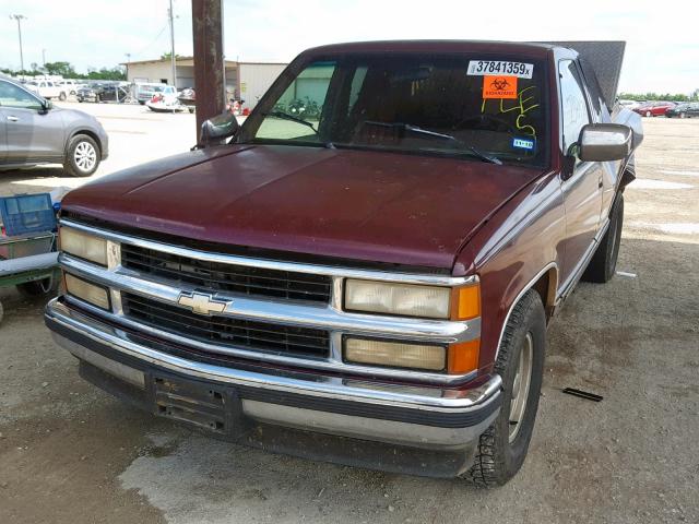 2GCFC29K6R1222156 - 1994 CHEVROLET GMT-400 C2 MAROON photo 2