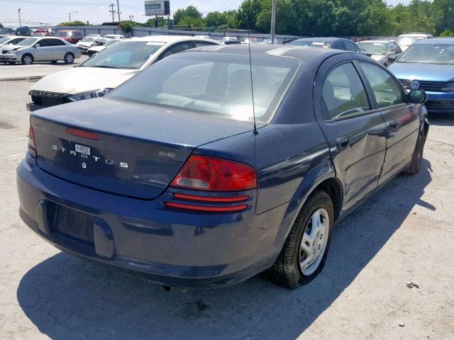 1B3EL36T54N134870 - 2004 DODGE STRATUS SE BLUE photo 4