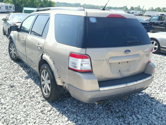 1FMDK05WX8GA05343 - 2008 FORD TAURUS X S TAN photo 3