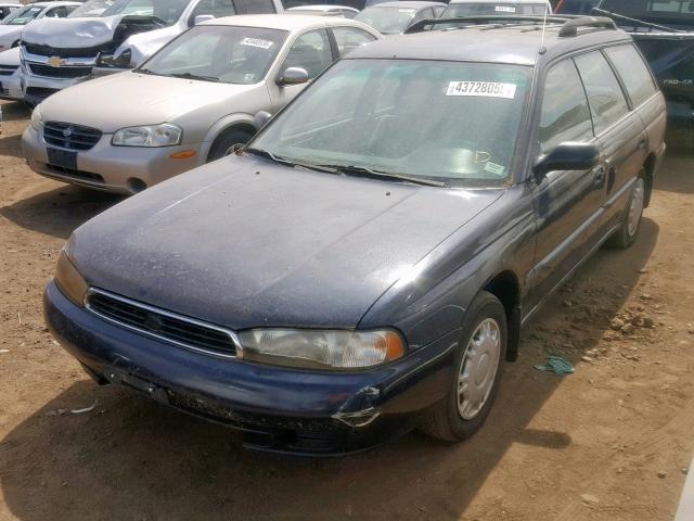 4S3BK4357T7319859 - 1996 SUBARU LEGACY L BLUE photo 2