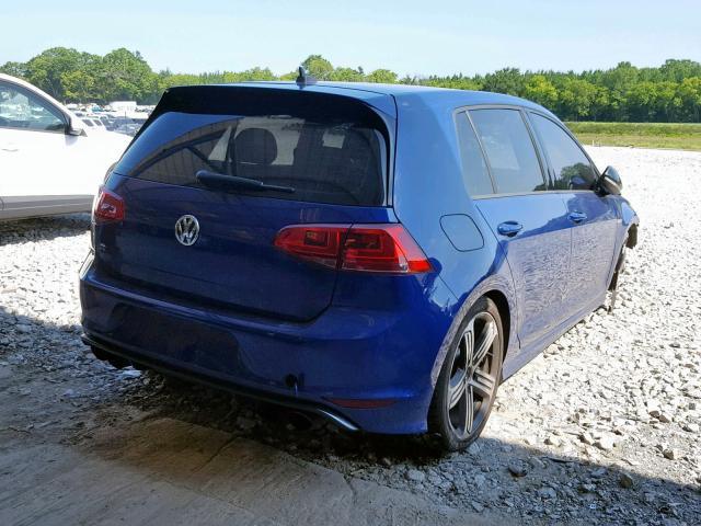 WVWUF7AUXGW024498 - 2016 VOLKSWAGEN GOLF R BLUE photo 4