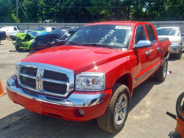 1D3HW58P17S182443 - 2007 DODGE DAKOTA QUA RED photo 2