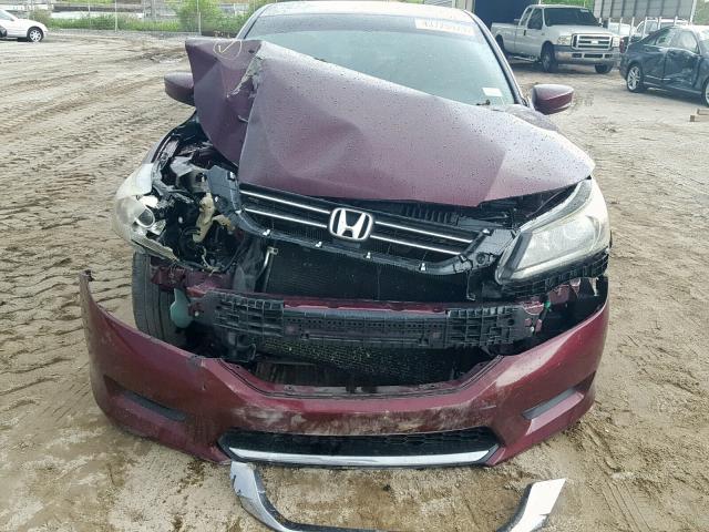 1HGCR2F30DA045845 - 2013 HONDA ACCORD LX MAROON photo 9