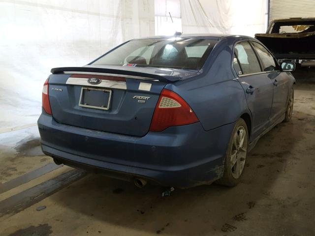 3FAHP0DC4AR415347 - 2010 FORD FUSION SPO BLUE photo 4