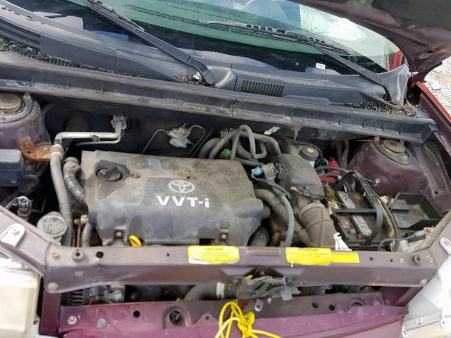 JTLKT324254007408 - 2005 TOYOTA SCION XB 勃艮第红 照片 7