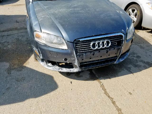 WAUAF48H39K005762 - 2009 AUDI A4 2.0T CA BLUE photo 9