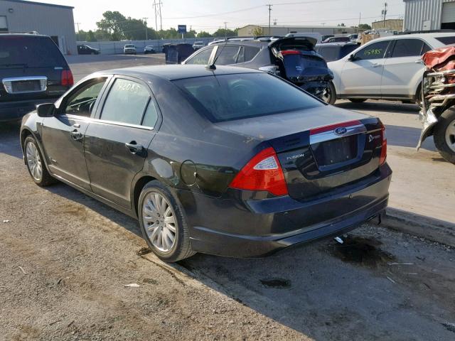 3FADP0L39AR361009 - 2010 FORD FUSION HYB BLACK photo 3